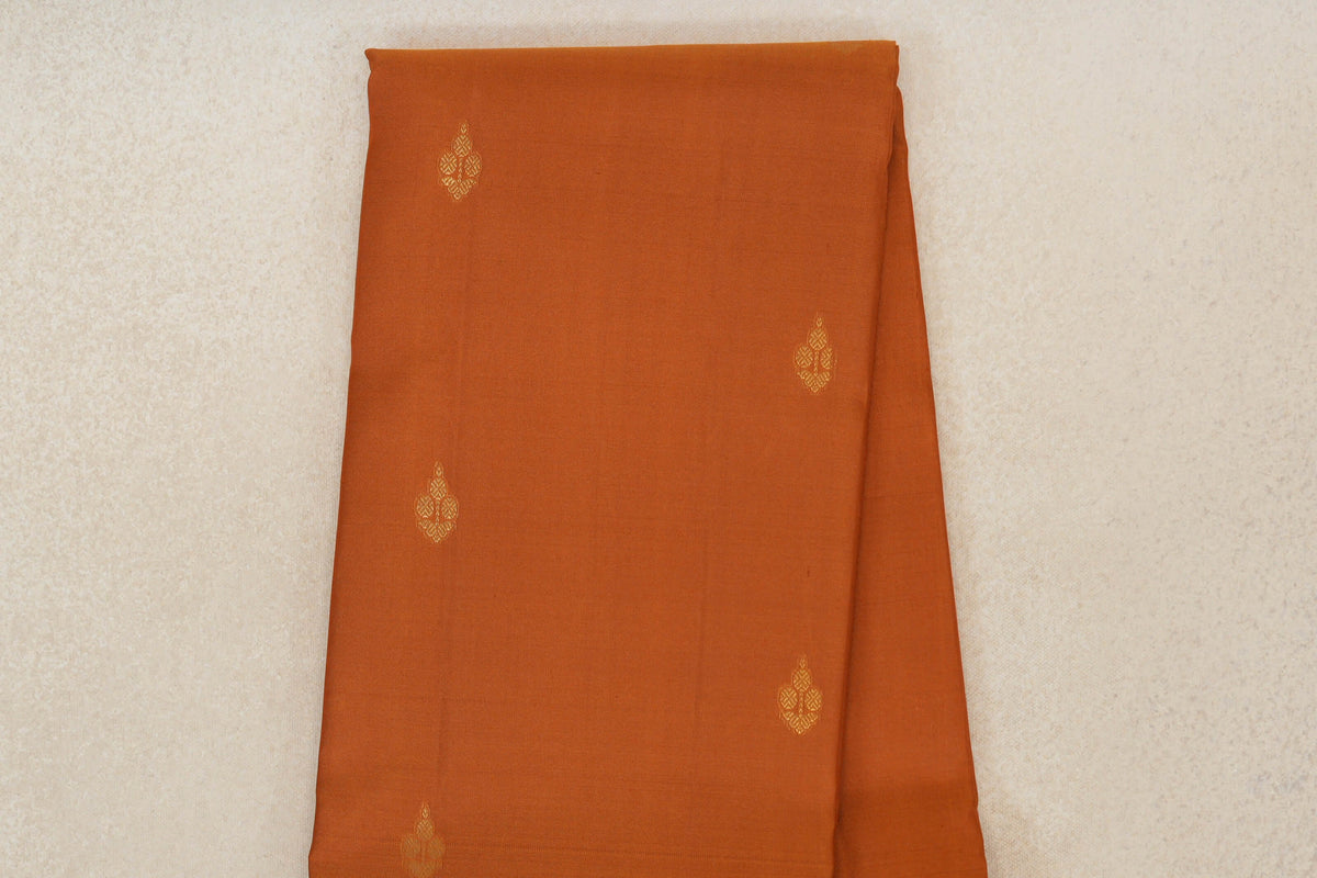 Light Brown with Deep Coffee Brown Rettai Pettu Borders Light Weight Kanjivaram Silk Saree body