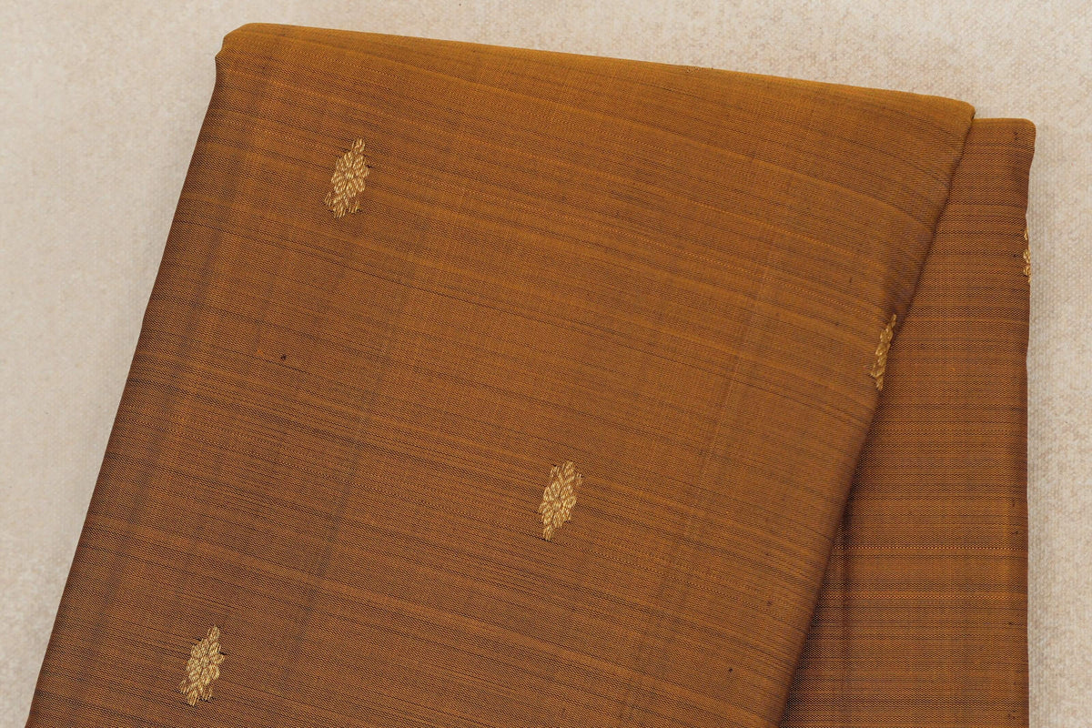 Gold Mustard with Dark Purple with Bottle Green Selvedge Borders Vintage Kanjivaram Silk Saree body
