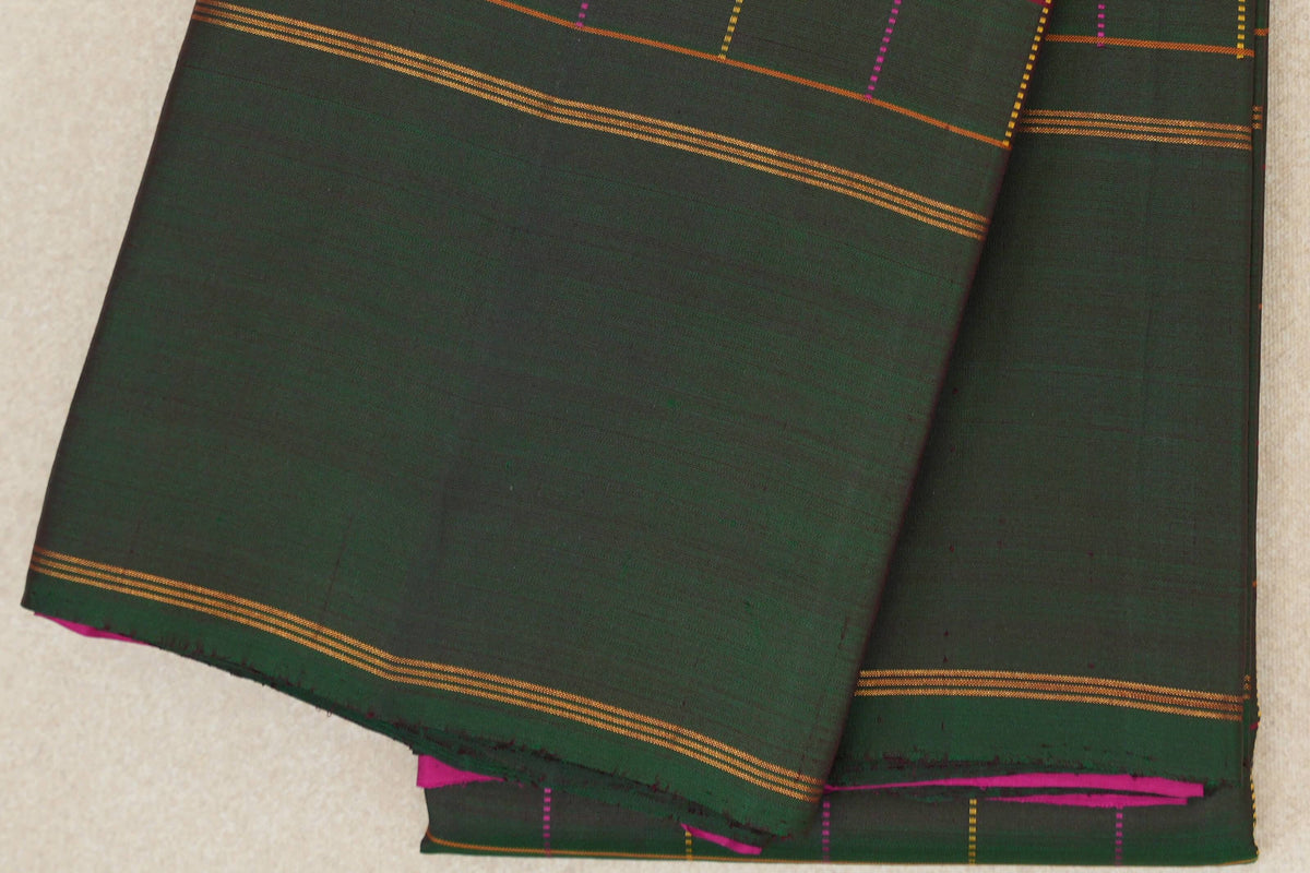 Deep Manthulir Green Vintage Kanjivaram Silk Saree border