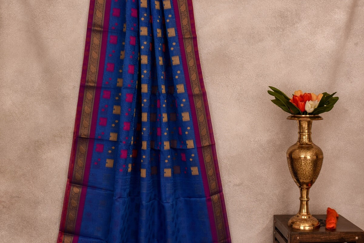 Blended cotton saree SS3546