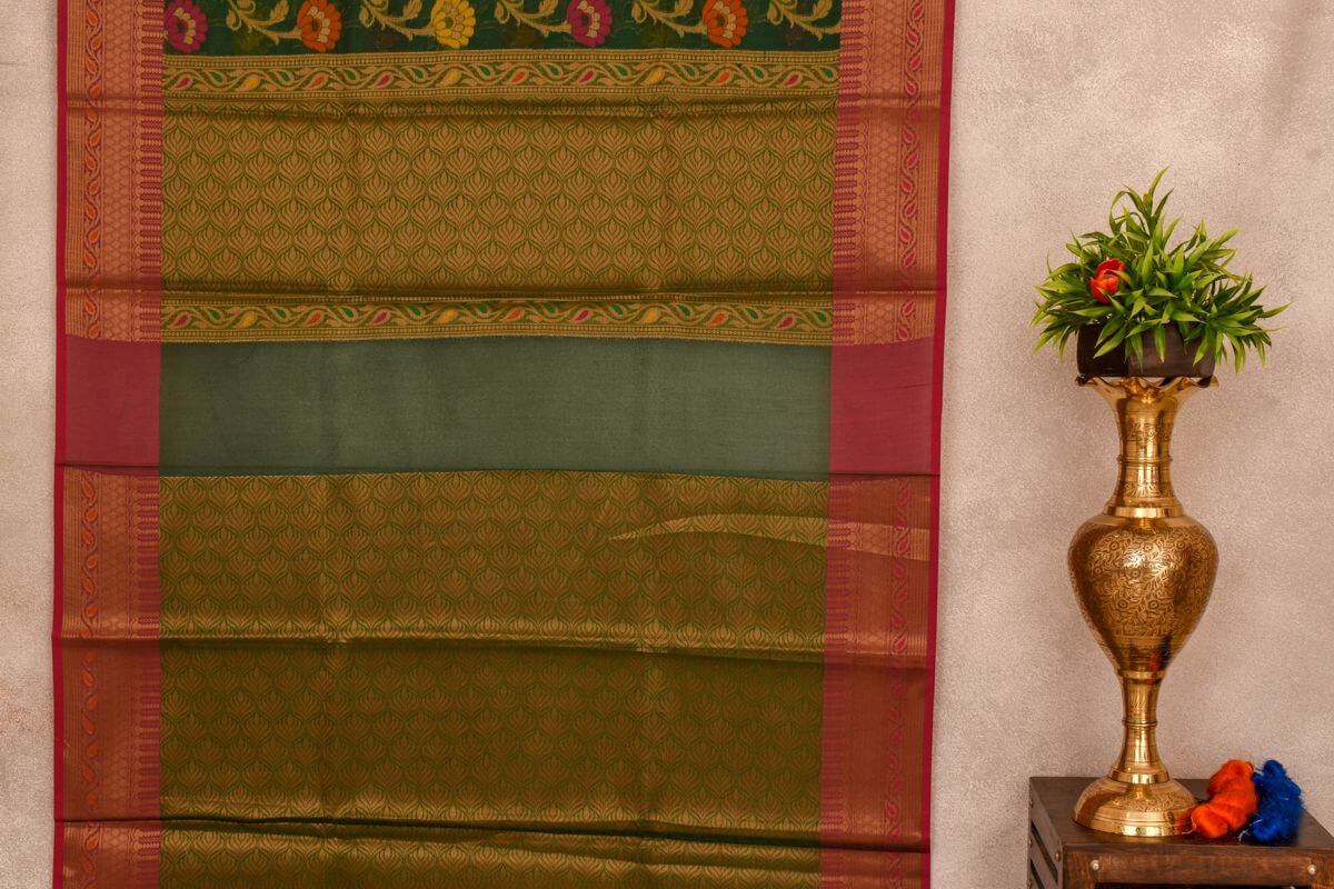Blended cotton saree SS2666